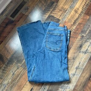 American Eagle Outfitters 12xlong curvy super high rise baggy straight jeans